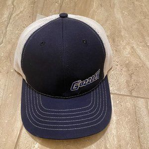 SnapBack navy blue white hat